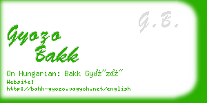 gyozo bakk business card